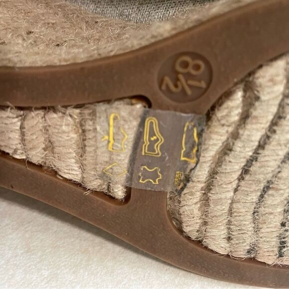 J crew Seville Espadrilles Shoes wedges size 8.5 Light Gold Metallic women’s - Picture 8 of 9